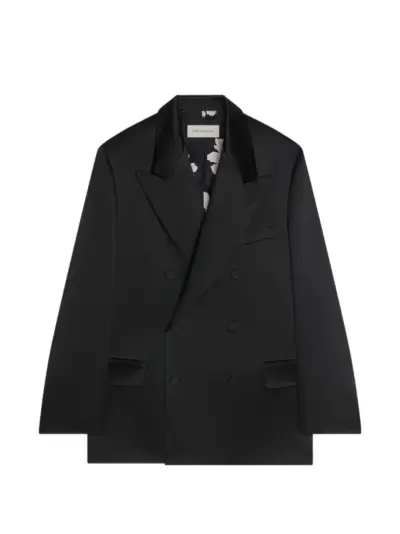 DRIES VAN NOTEN oversized double-breasted blazer - Black