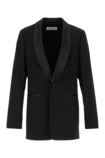 Dries Van Noten Black Wool Blend Bartux Blazer
