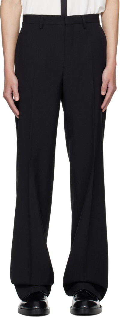 Dries Van Noten Black Wool Trousers