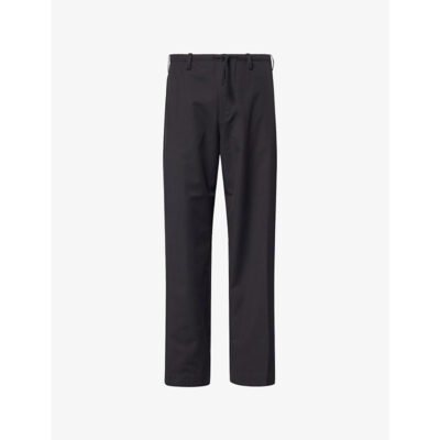 Dries Van Noten Mens Dries Van Noten Penny Straight-Leg Cotton and Wool-Blend Trousers