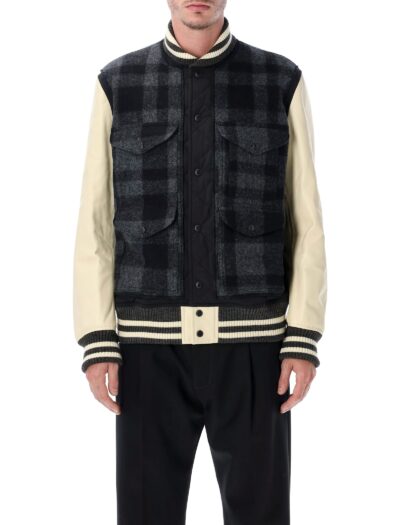 Junya Watanabe Wool And Leather Varsity Jacket