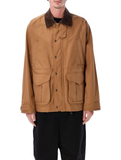 Junya Watanabe Work Jacket With Corduroy Collar And Check Panel