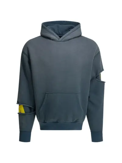 KAPITAL cut-out layered hoodie - Blue