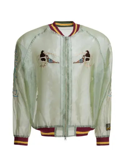 KAPITAL embroidered zip coat - Green