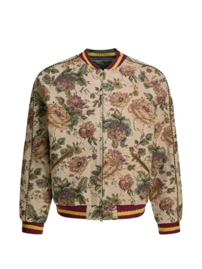 KAPITAL floral zip coat - Neutrals