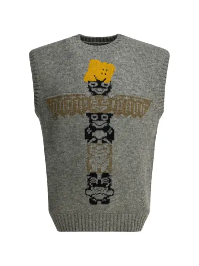 KAPITAL graphic knit sweater - Grey