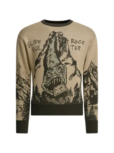 KAPITAL graphic knitted sweater - Neutrals