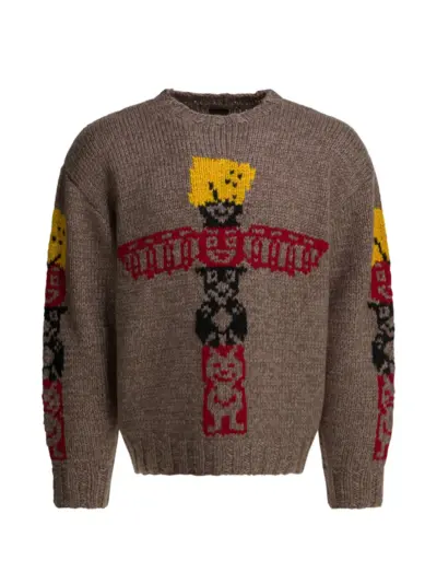 KAPITAL intarsia sweater - Brown