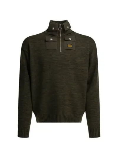 KAPITAL zip-collar sweater - Green