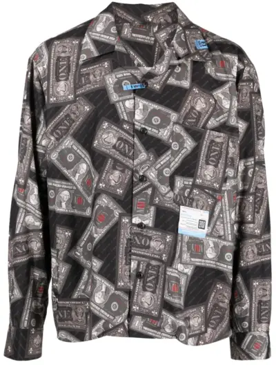 Maison MIHARA YASUHIRO Dollar Bill long-sleeve shirt - Grey