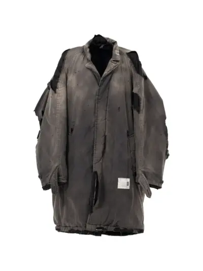 Maison MIHARA YASUHIRO distressed coat - Black