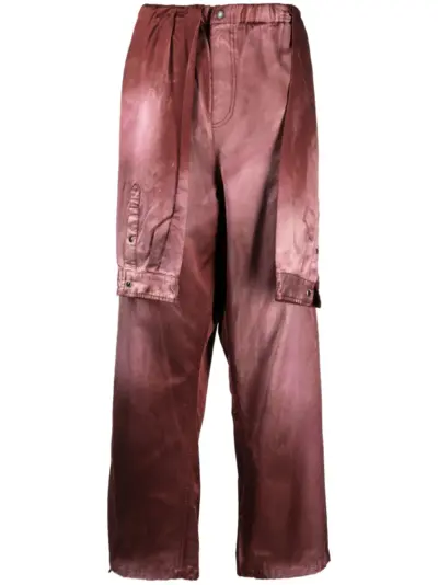 Maison MIHARA YASUHIRO layered-design brushed-effect trousers
