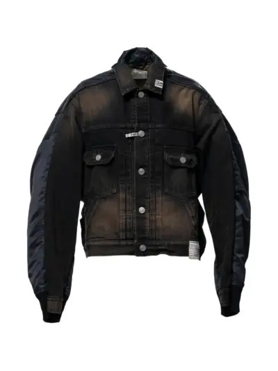 Maison MIHARA YASUHIRO panelled denim jacket - Black