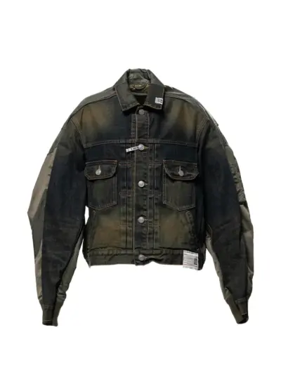 Maison MIHARA YASUHIRO panelled denim jacket - Blue