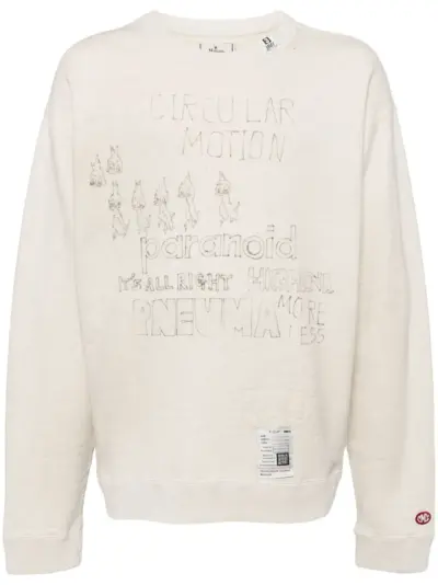 Maison MIHARA YASUHIRO printed sweatshirt - Neutrals