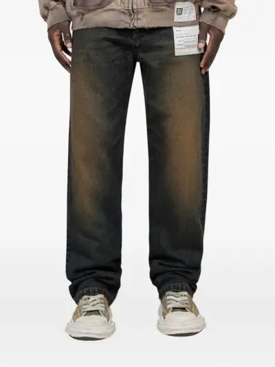 Maison MIHARA YASUHIRO zip-fastening faded jeans - Grey