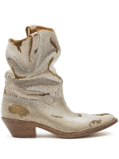 Maison Margiela Tabi 55mm Slouchy Western Boots Neutrals