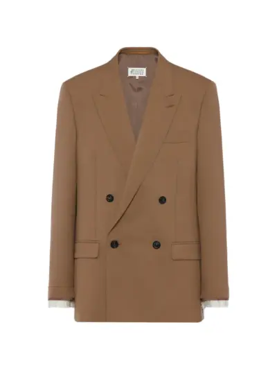 Maison Margiela double-breasted pocket jacket - Brown