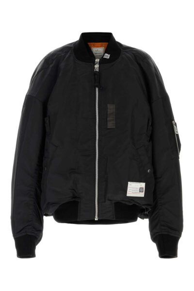 Mihara Yasuhiro Black Nylon Bomber Jacket
