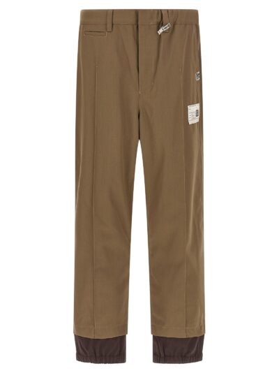 Mihara Yasuhiro mix Layered Wool Gabardine Pants