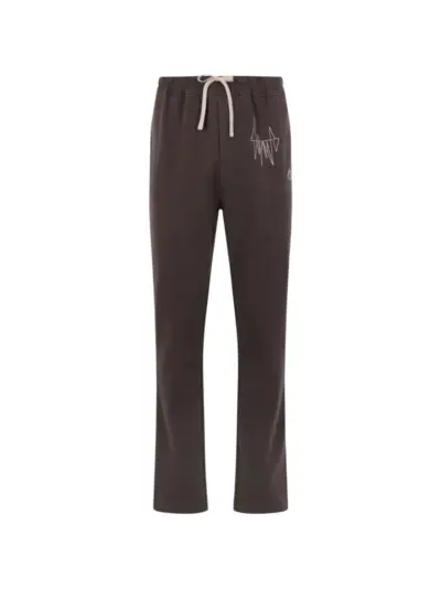 Moncler + Rick Owens logo-embroidery track pants - Brown