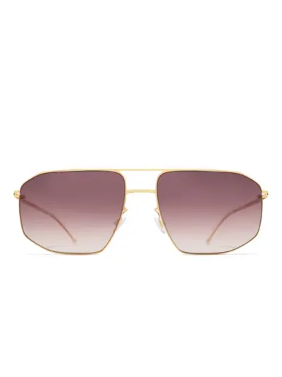 Mykita Santeri geometric-frame sunglasses - Gold