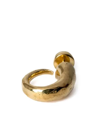 Parts of Four Little Horn gold-plated pendant earring