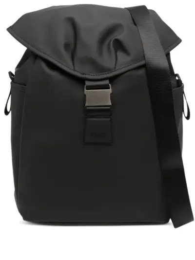 Rains buckle-fastening flap-top backpack - Black