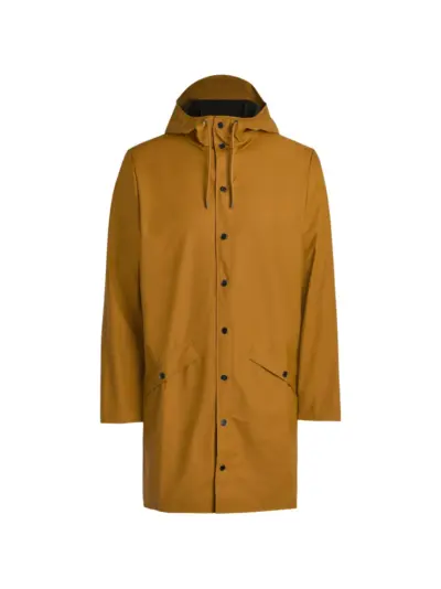 Rains button-up hooded coat - Brown