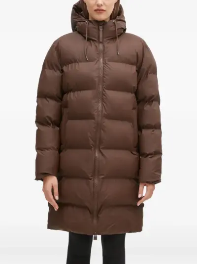 Rains hooded padded jacket - Brown