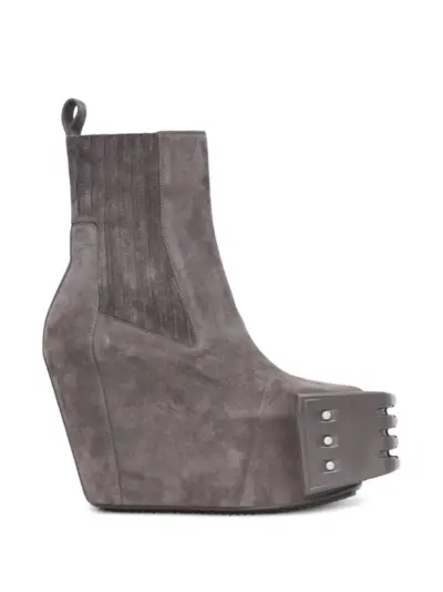 Rick Owens Beatle Grilled wedged boots - Grey
