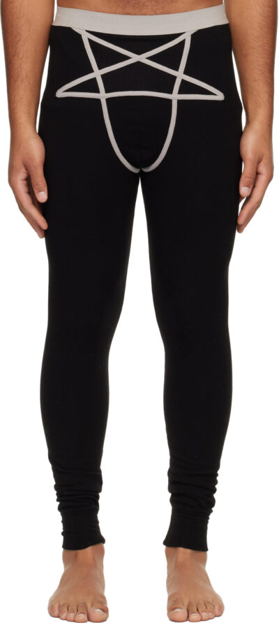 Rick Owens Black Concordians Thermal Leggings