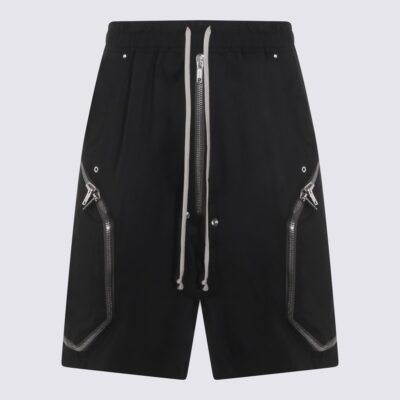 Rick Owens Black Cotton Shorts