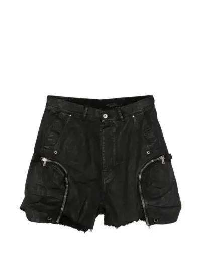 Rick Owens DRKSHDW Bauhaus frayed shorts - Black