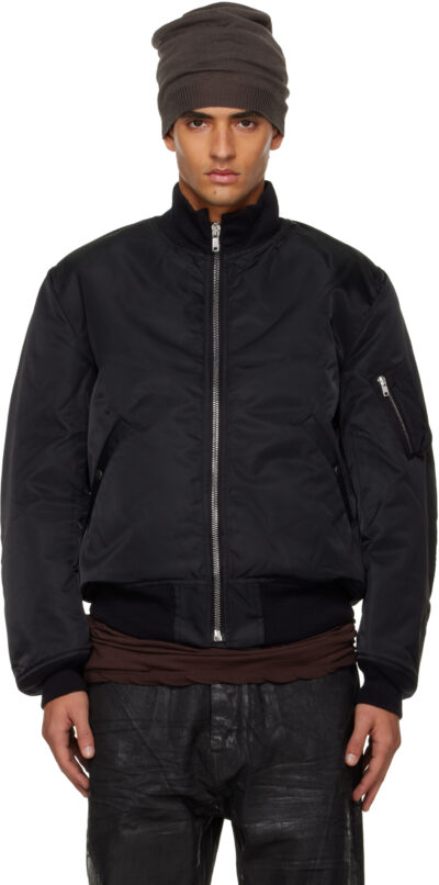 Rick Owens DRKSHDW Black Concordians Tankers Flight Bomber Jacket