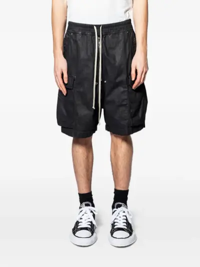 Rick Owens DRKSHDW Cargobela drawstring-waist cargo shorts - Black