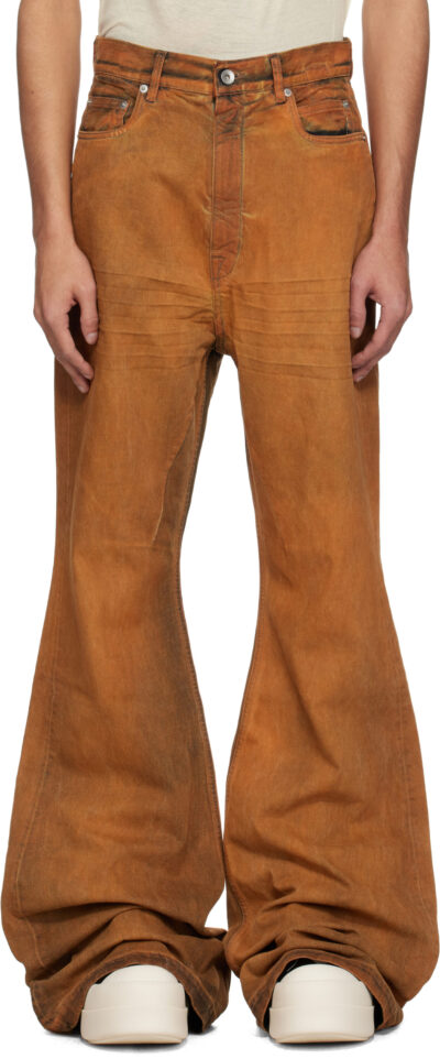 Rick Owens DRKSHDW Orange Hollywood Bolan Bootcut Jeans