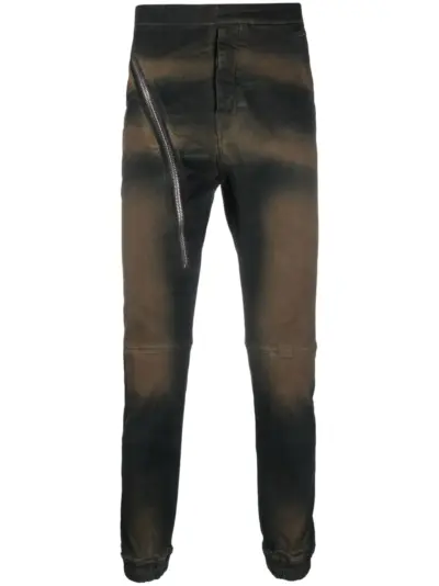 Rick Owens DRKSHDW asymmetric skinny trousers - Brown