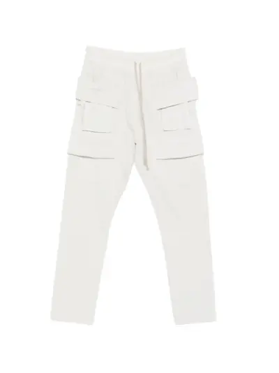 Rick Owens DRKSHDW drawstring cotton trousers - White