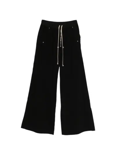 Rick Owens DRKSHDW drawstring wide leg trousers - Black