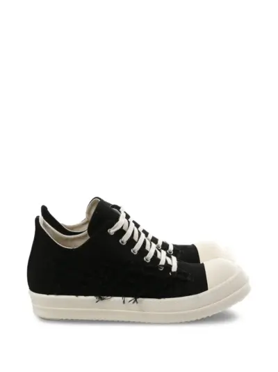 Rick Owens DRKSHDW lace-up distressed sneakers - Black