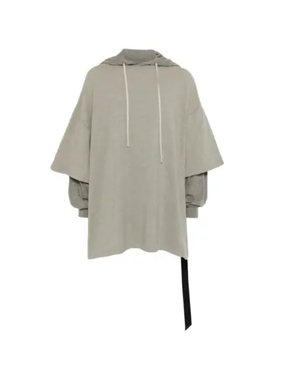 Rick Owens DRKSHDW melange-effect layered sweatshirt - Grey