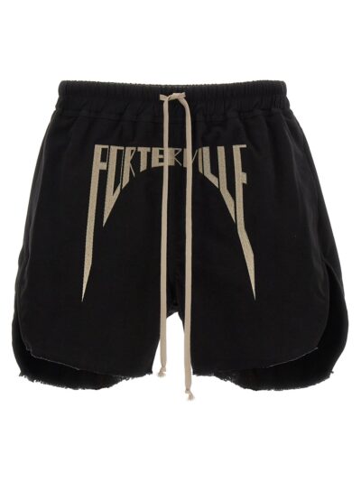 Rick Owens Frayed Hem Drawstring Shorts