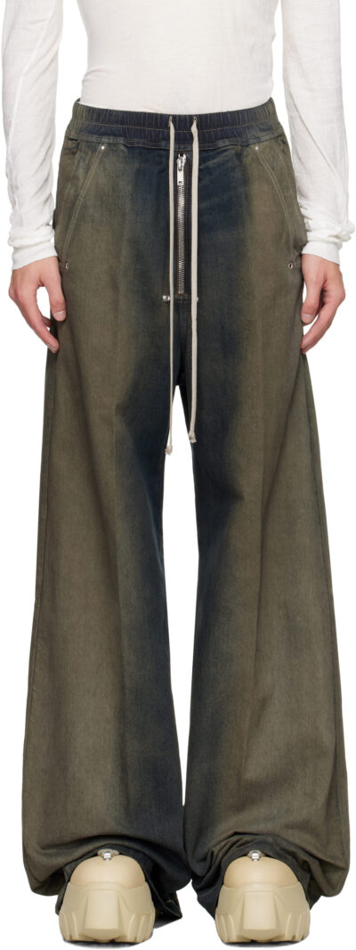Rick Owens Gray Concordians Wide Bela Jeans