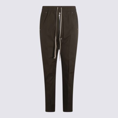 Rick Owens Green Cotton Bela Pants