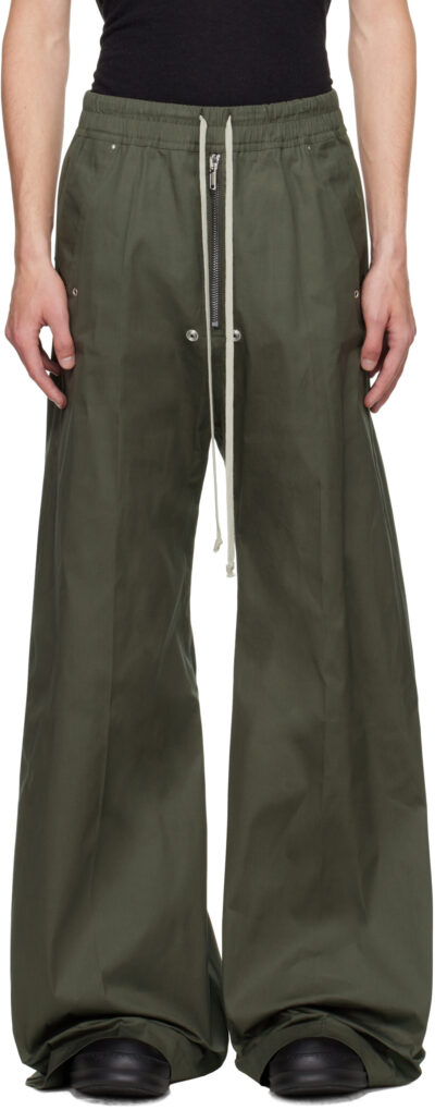 Rick Owens Khaki Concordians Wide Bela Trousers