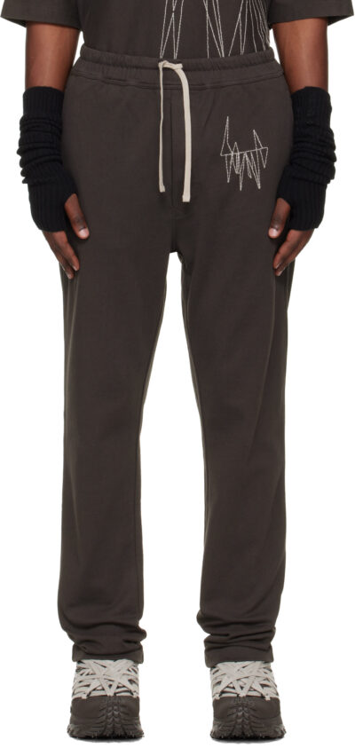 Rick Owens Moncler + Rick Owens Brown Jogger Sweatpants
