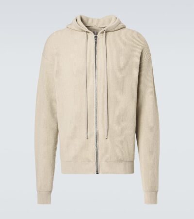 Rick Owens Ribbed-knit virgin wool hoodie