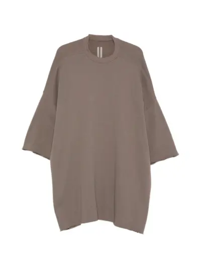 Rick Owens Tommy T frayed T-shirt - Brown