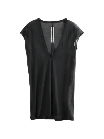 Rick Owens V-neck T-shirt - Black